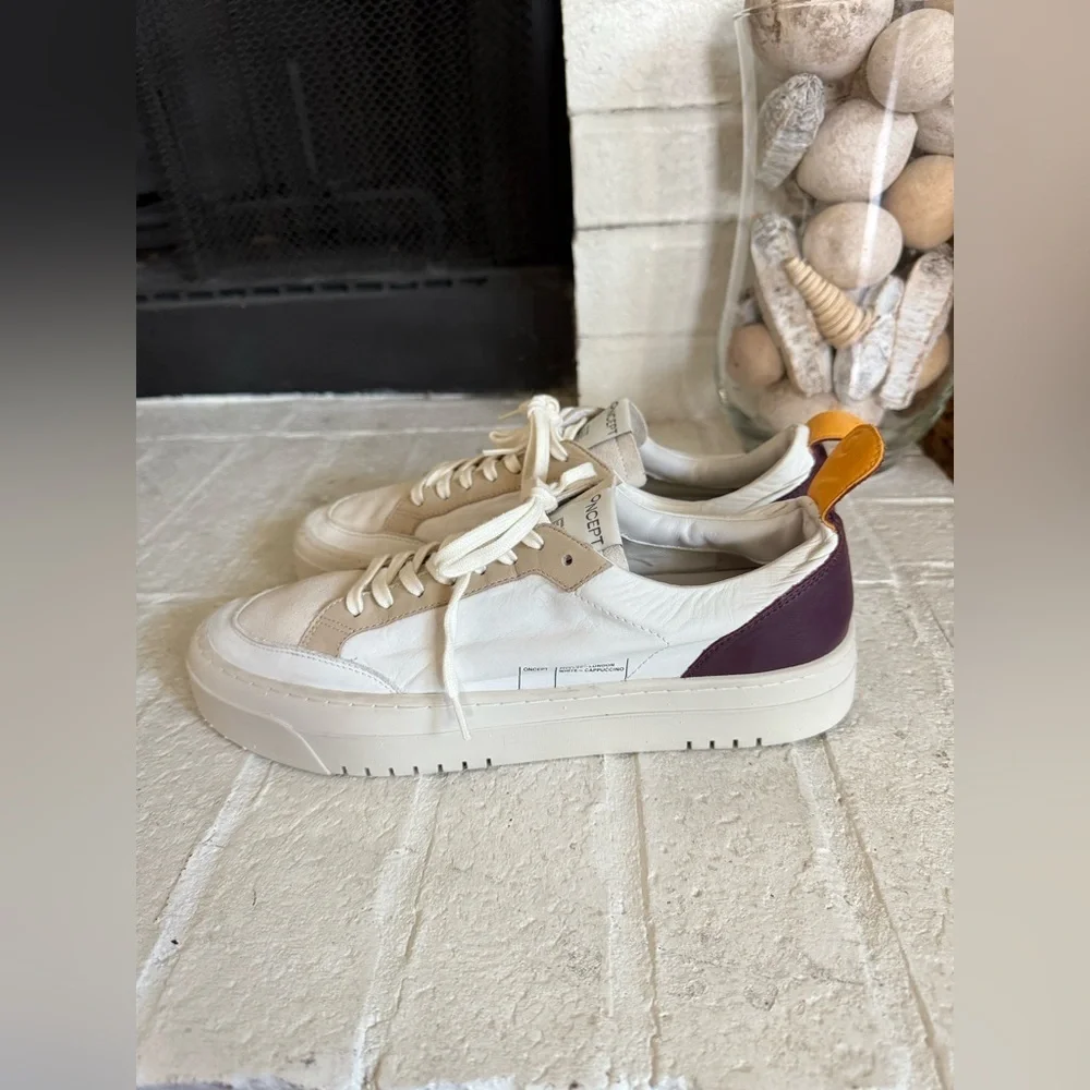 ONCEPT LONDON SHOE - WHITE/CAPPUCCINO Size 9.5